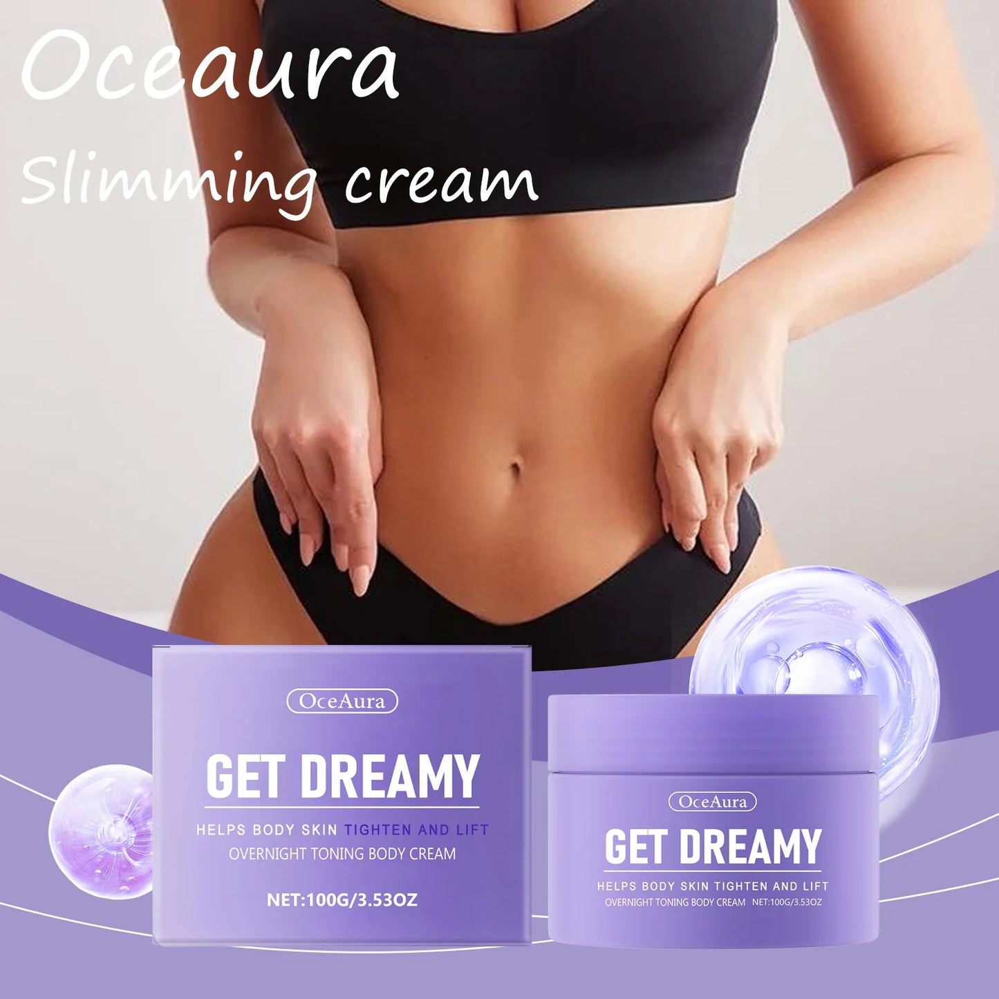 Oceaura Body Shaping Cream Lasting Moisturize Enhance Skin Elasticity Reduce Sagging Lifting Softening Slimming Body Cream Peaceful Pleasures Health and Wellness