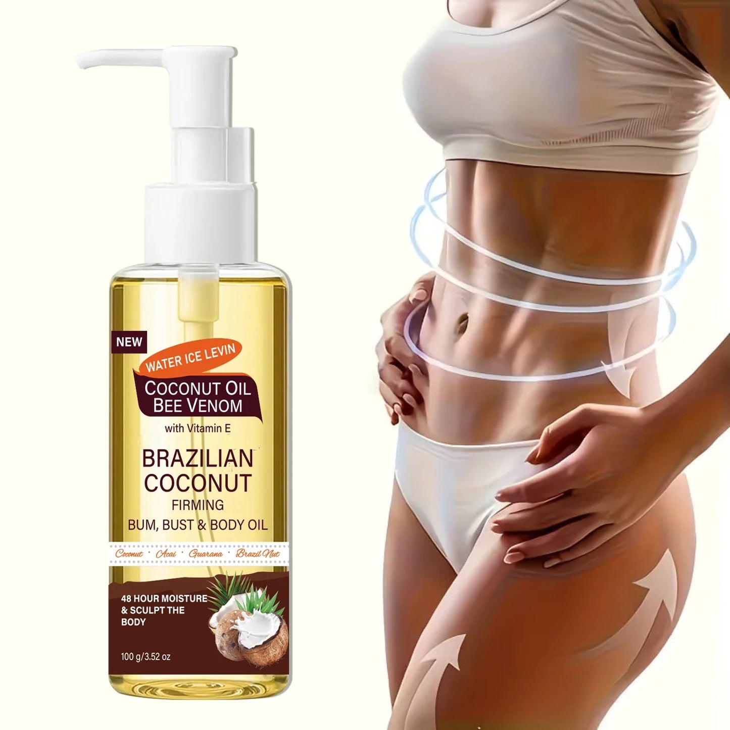 Brazilian Coconut Firming Body Oil | 48H Moisture & Sculpting