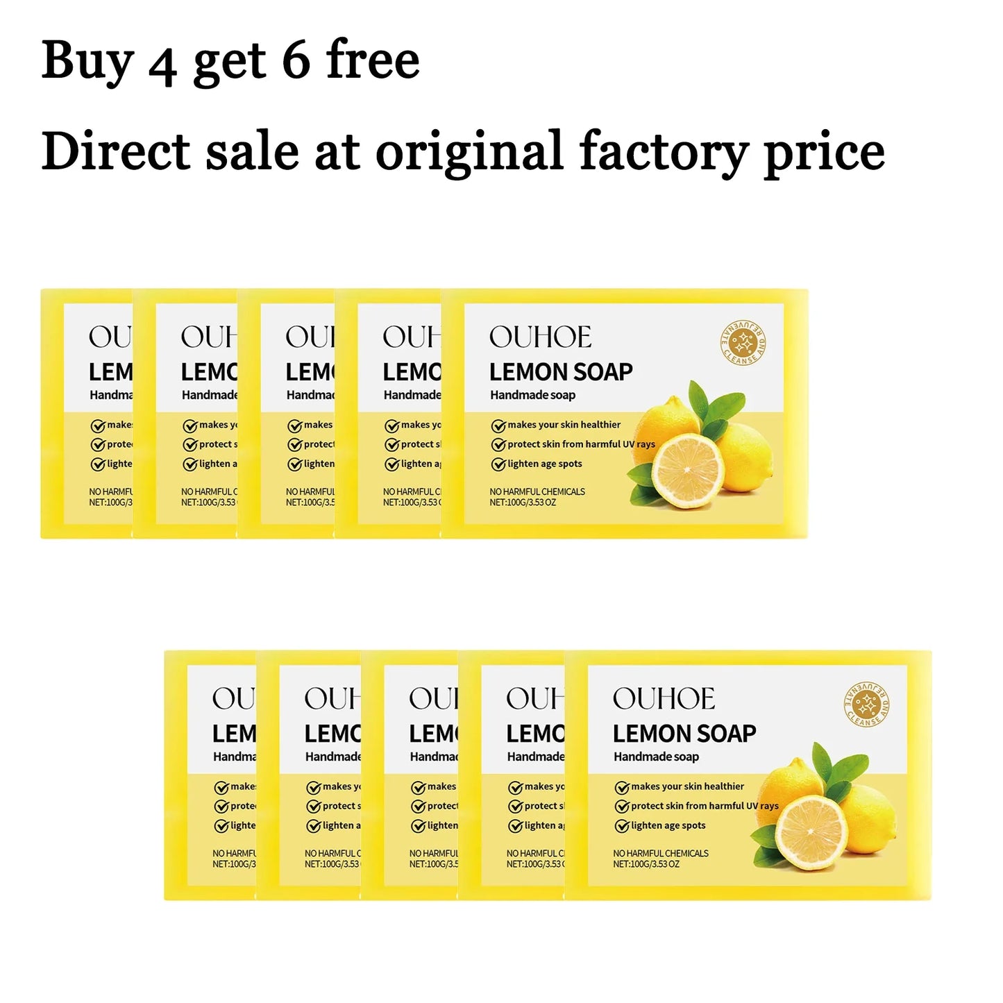 100g Lemon Bath Soap – Oil Control, Moisturizing & Smoothing