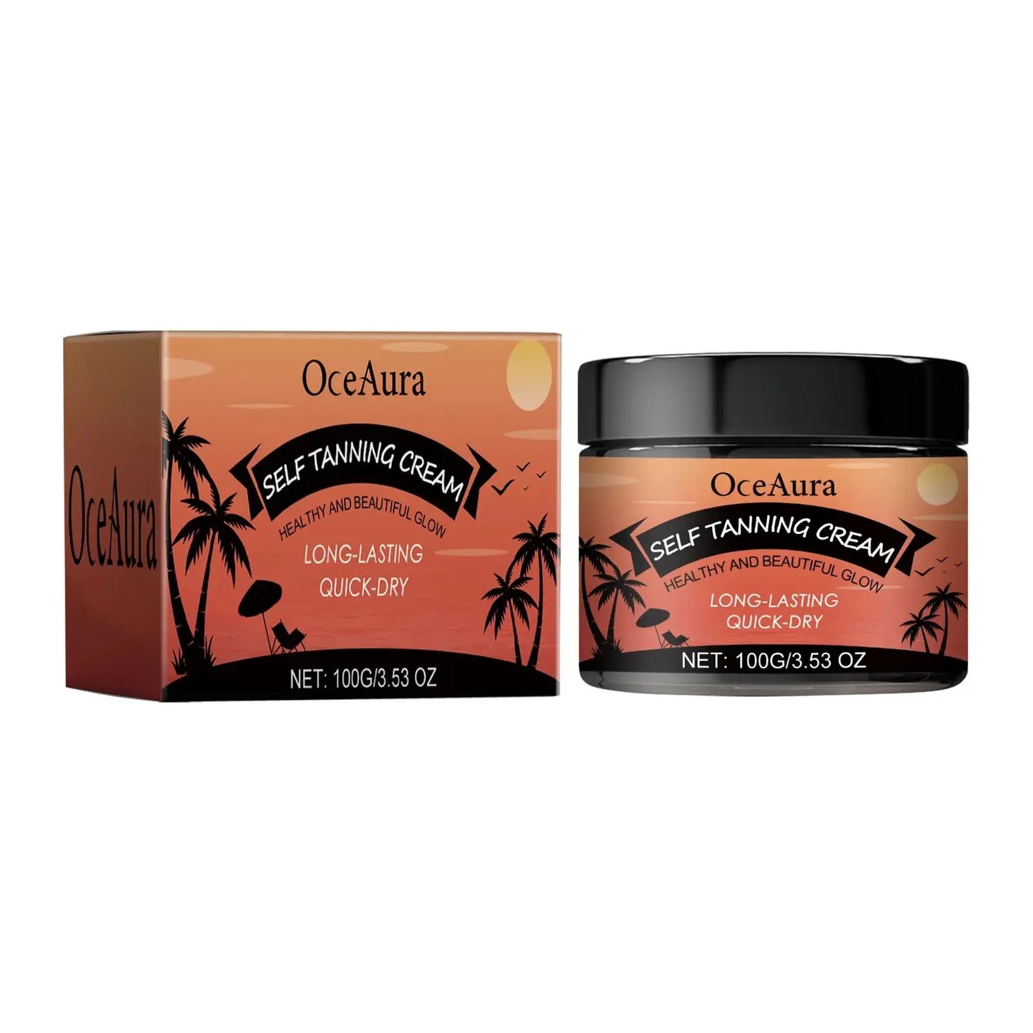 OceAura Tanning Accelerator Cream – Natural Self Tanner 100g
