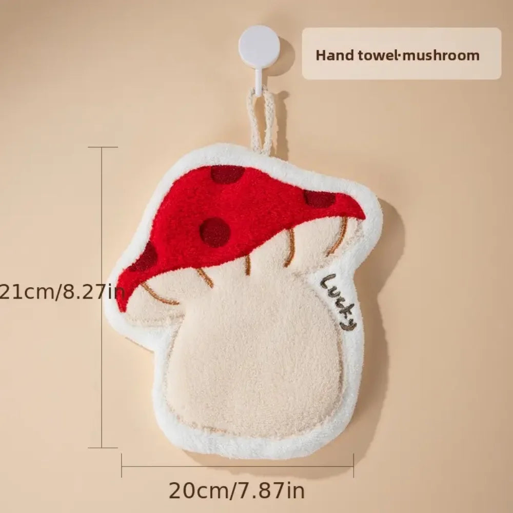 Cute Cartoon Hanging Hand Towels | Absorbent Coral Fleece Hanging Hand Towels Peaceful Pleasures Health and Wellness