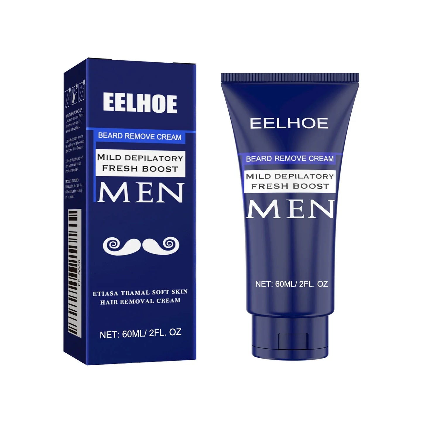 EELHOE Men's Painless Hair Removal Cream & Growth Inhibitor