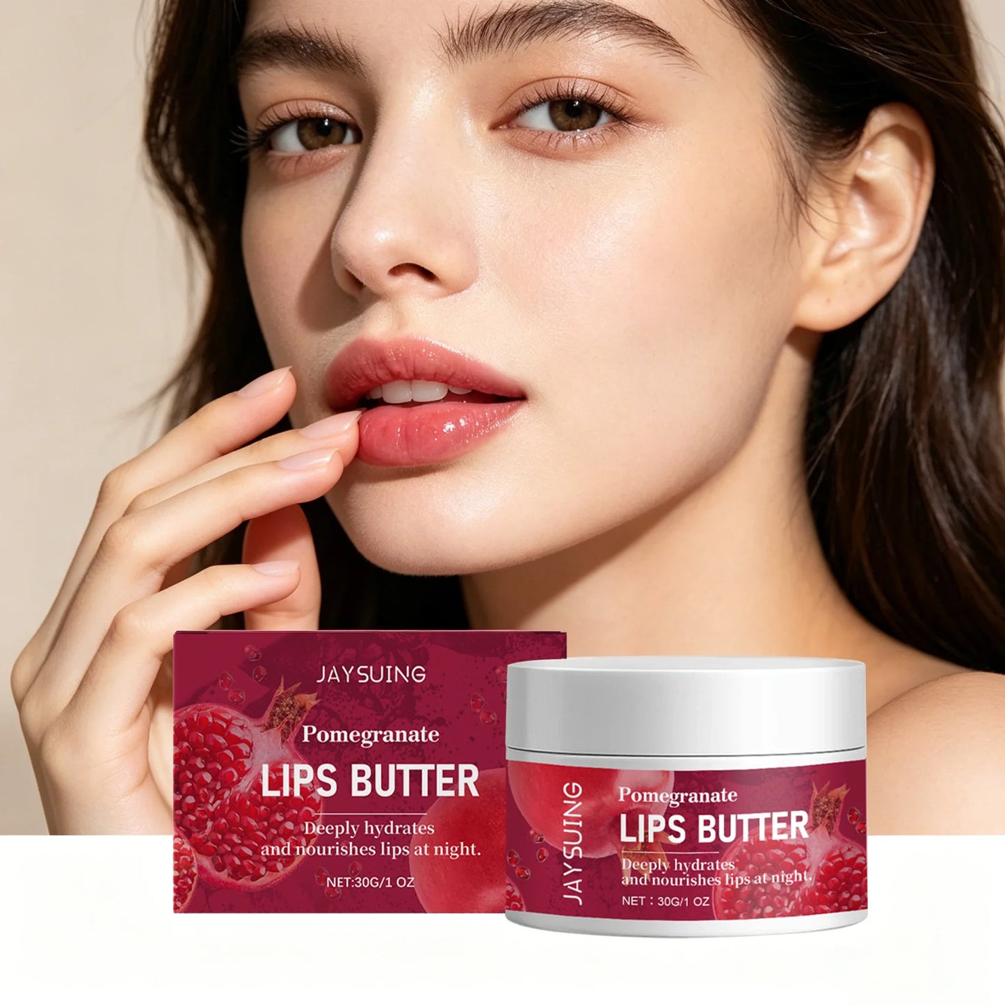 Pomegranate Lip Mask 30g – Overnight Moisturizing Lip Treatment