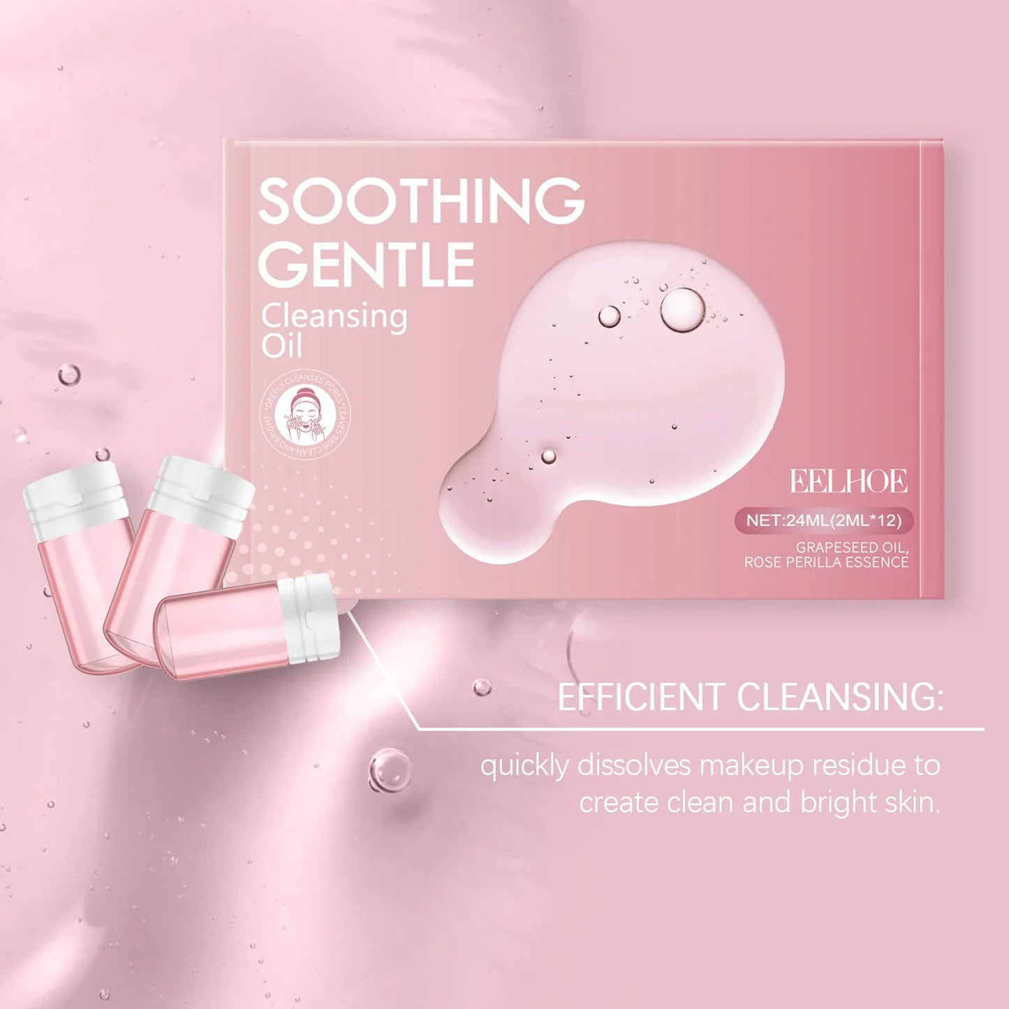 12-Pack Gentle Makeup Remover Oil – Deep Clean & Moisturizing