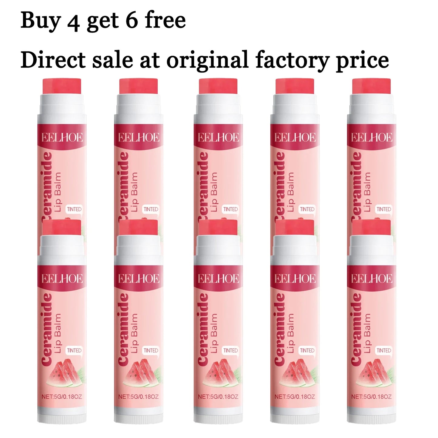 Watermelon Lip Balm – Shea Butter, Plumping & Moisturizing
