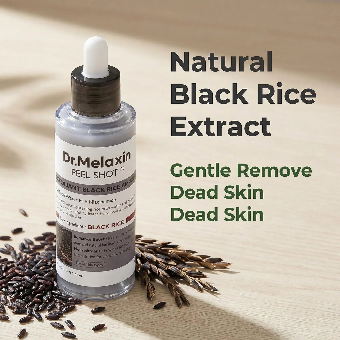Black Rice Exfoliating Ampoule 80ml – AHA BHA & Niacinamide