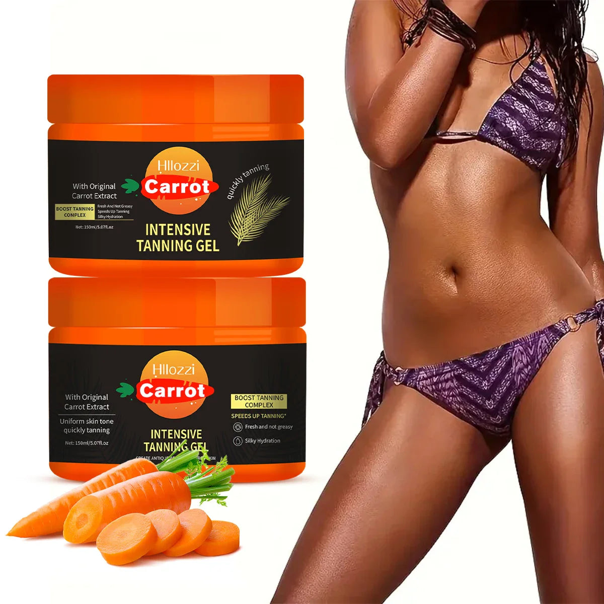 Carrot Gel Self-Tanner 150ml – Face & Body Bronze Glow