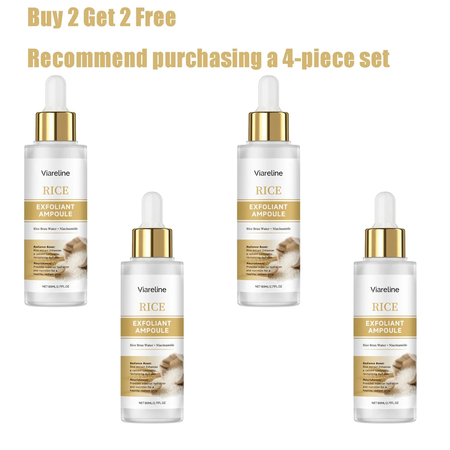 Viareline Rice Bran Facial Exfoliating Serum 80ml – Pore Refining