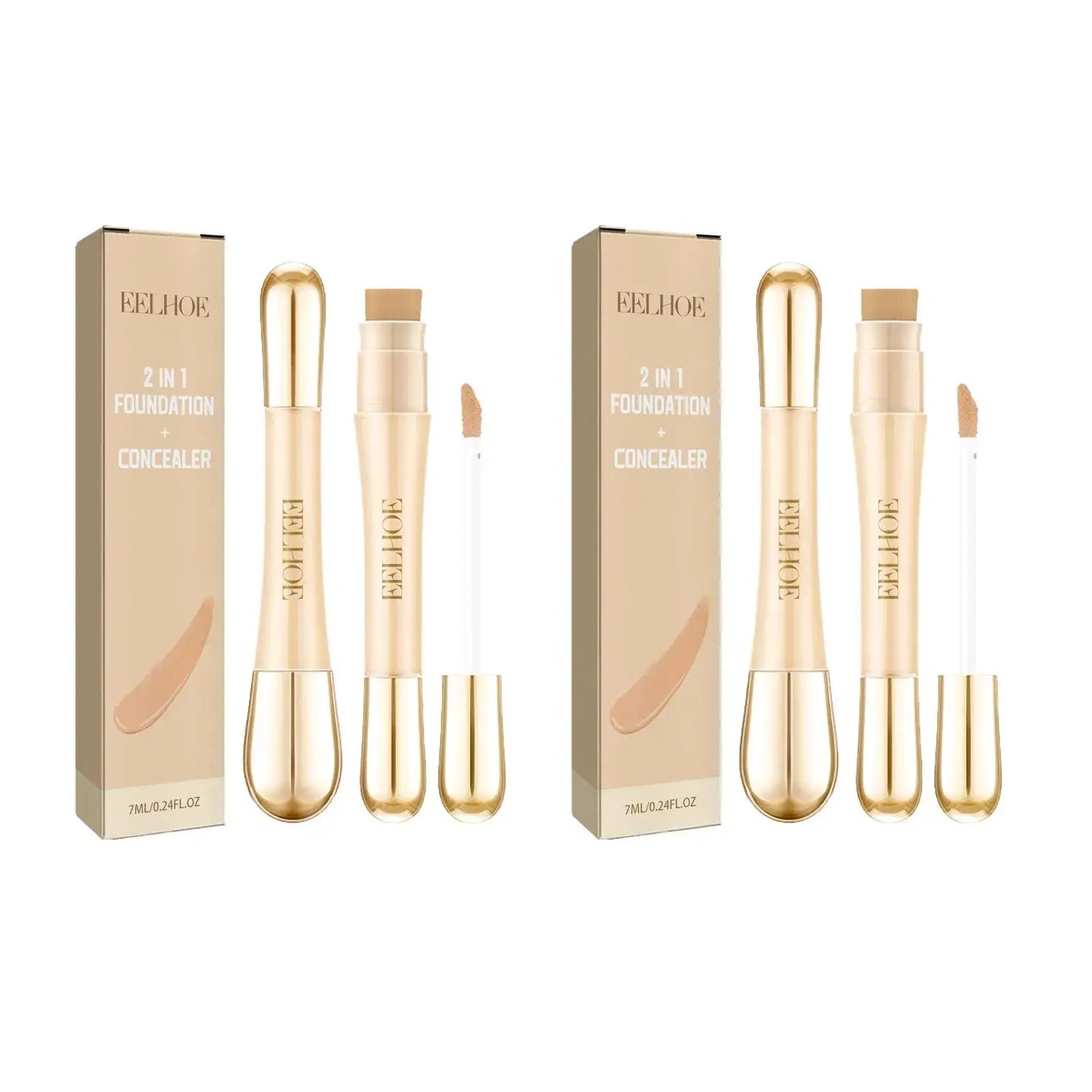 EELHOE 2-in-1 Concealer Foundation Stick – Full Coverage 7ml