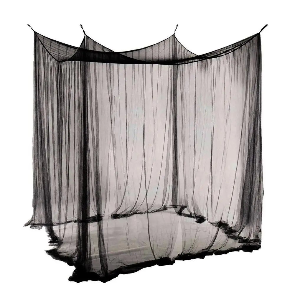 Outdoor Mosquito Net for Gazebo Patio Garden Large Mesh Canopy Tent Anti-Insect Screen Enclosure for Camping Summer Backyard Peaceful Pleasures Health and Wellness Black
