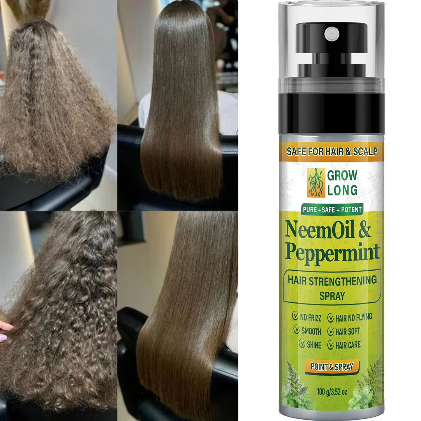 Anti-Frizz Hair Spray with Biotin, Keratin & Collagen – 100g