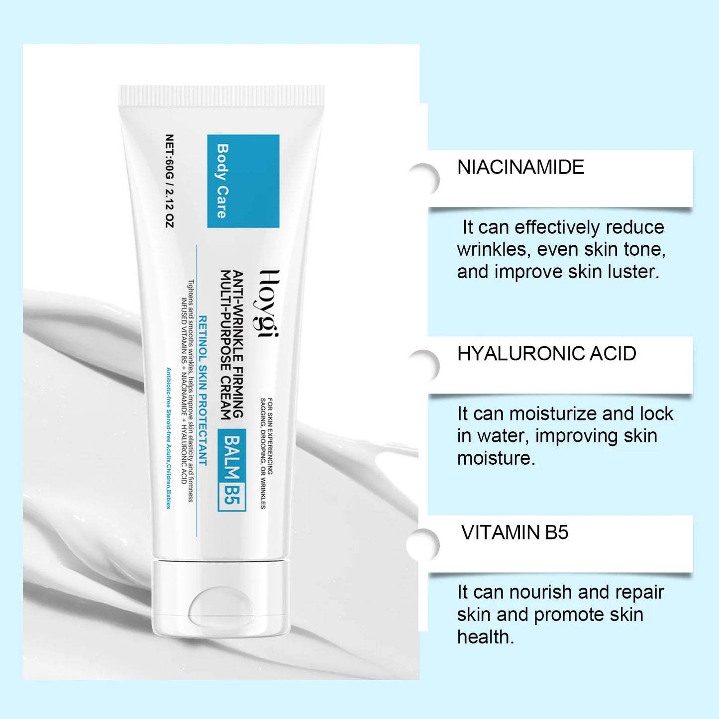Body Firming Cream Moisturizing Improve Sagging Skin Repair Dryness Tightening Collagen Firming Vitamin B5 Body Butter Lotion Peaceful Pleasures Health and Wellness