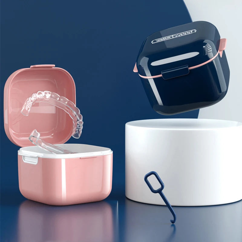 Denture Case, Professional Orthodontics, Invisible Aligner, Clear Retainer, Braces Case,Soak Case, Travel-Friendly Peaceful Pleasures Health and Wellness