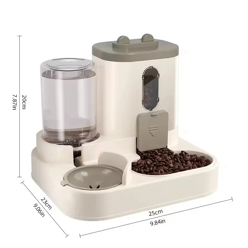 2-in-1 Large Capacity Pet Feeder & Water Dispenser Bowl