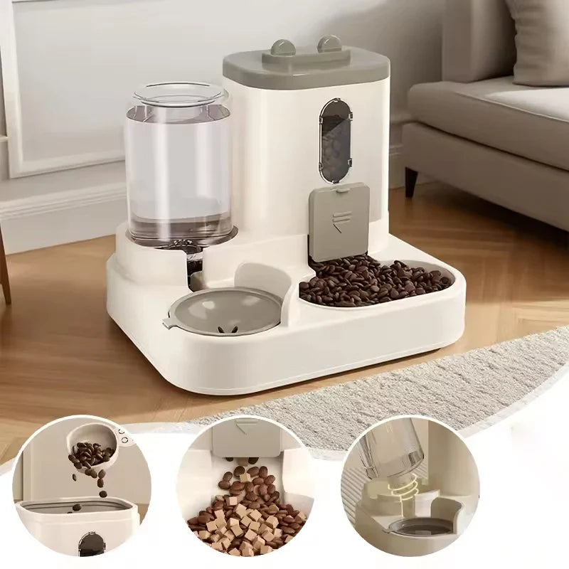 2-in-1 Large Capacity Pet Feeder & Water Dispenser Bowl