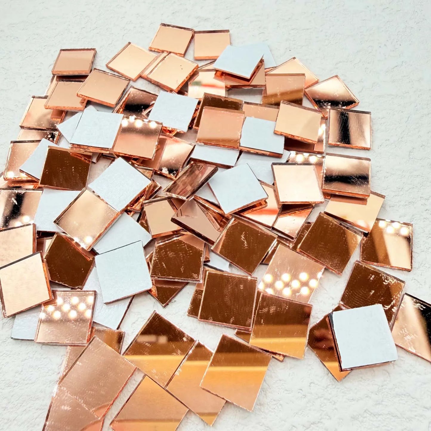 100pcs Square Mirror Mosaic Tiles 10mm – DIY Crafts & Decor