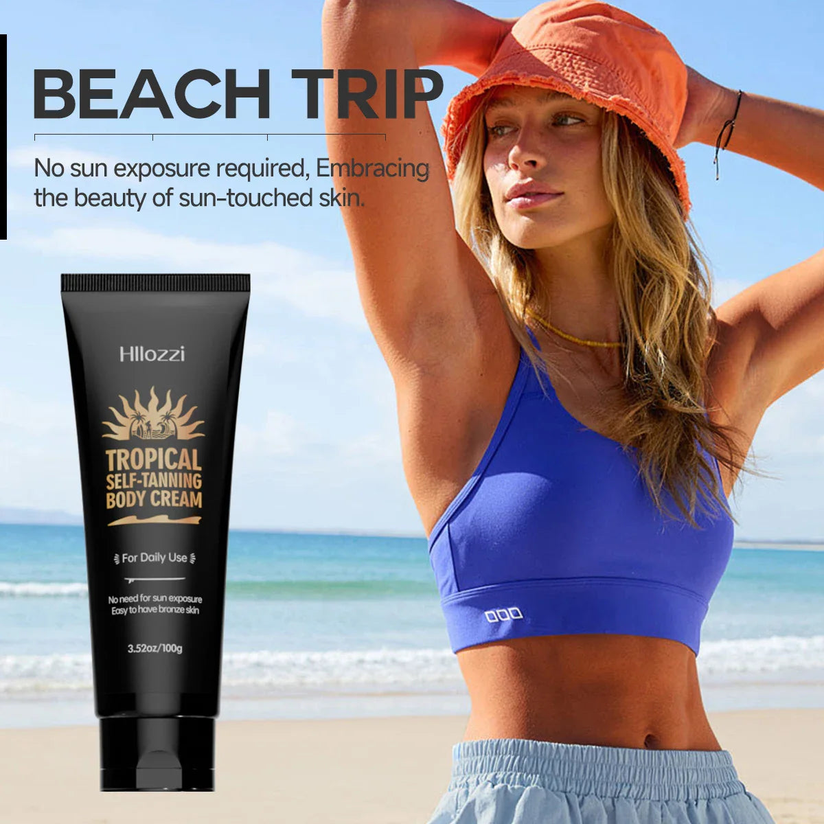 Self-Tanning Lotion with Coconut Oil – Face & Body Bronzer