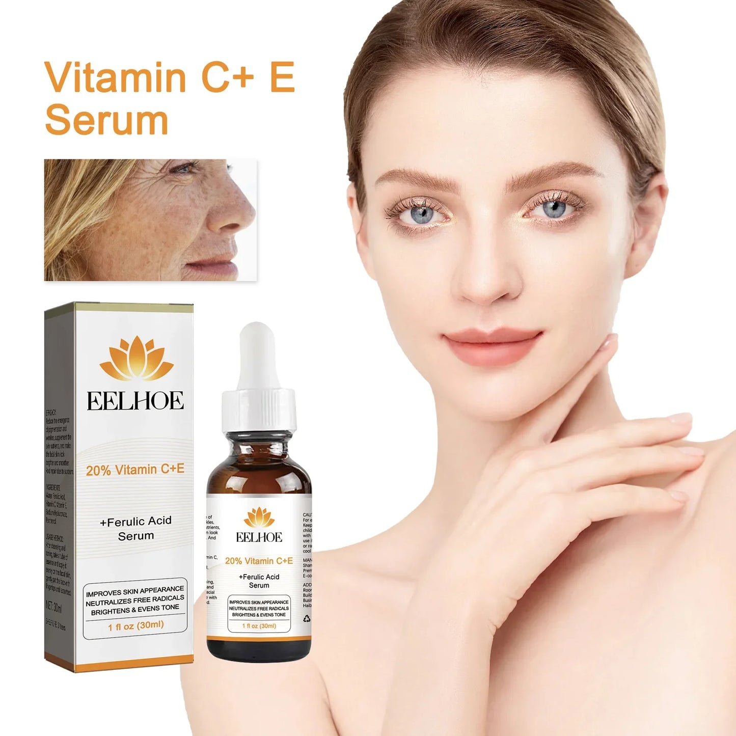 Vitamin C+E Face Serum 30ml – Glow, Moisture & Elasticity