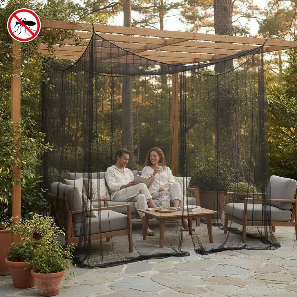 Outdoor Mosquito Net for Gazebo Patio Garden Large Mesh Canopy Tent Anti-Insect Screen Enclosure for Camping Summer Backyard Peaceful Pleasures Health and Wellness