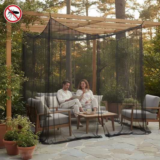 Outdoor Mosquito Net for Gazebo Patio Garden Large Mesh Canopy Tent Anti-Insect Screen Enclosure for Camping Summer Backyard Peaceful Pleasures Health and Wellness