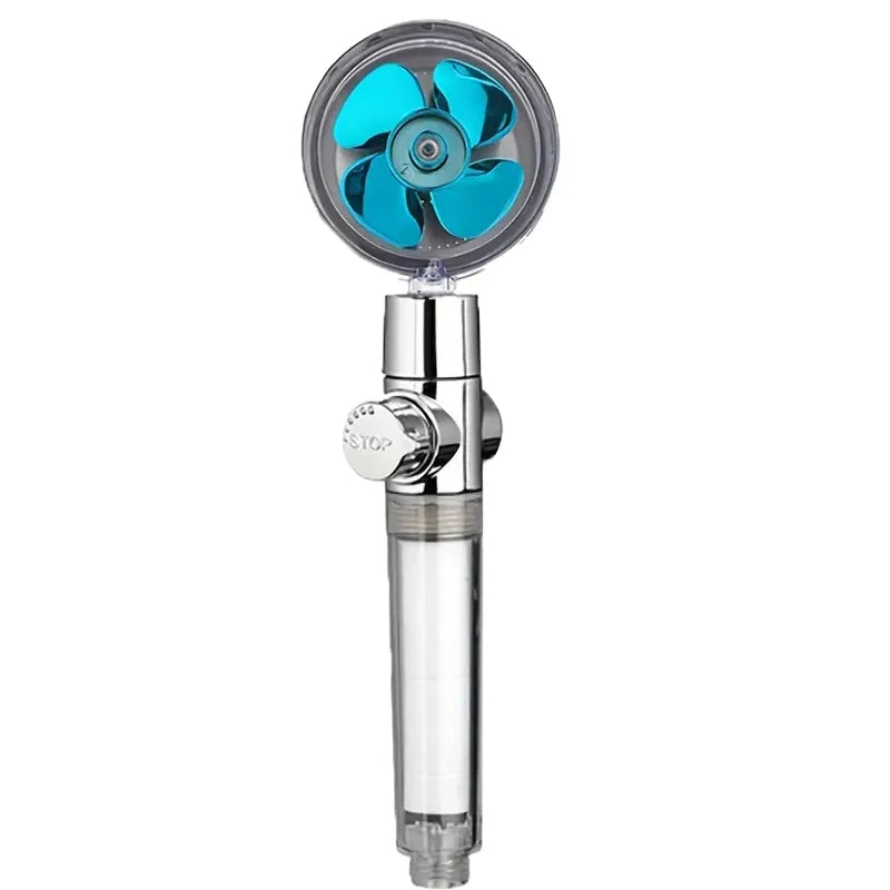 360° Turbine Handheld Shower Head – High Pressure & Water Saving