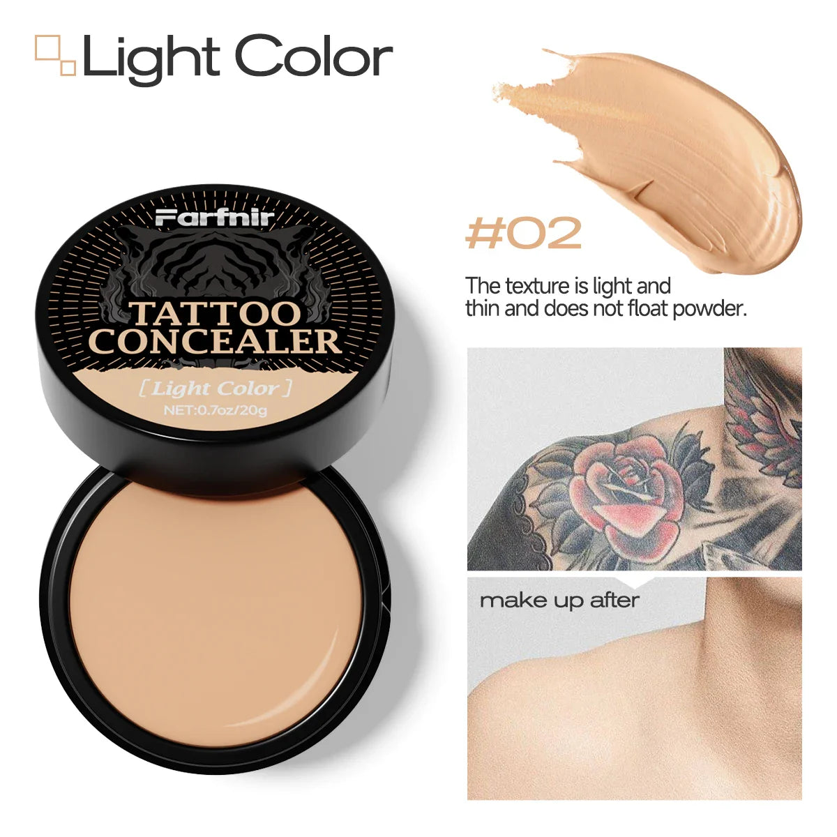 Waterproof Tattoo Concealer Cream | All Skin Types | 20g