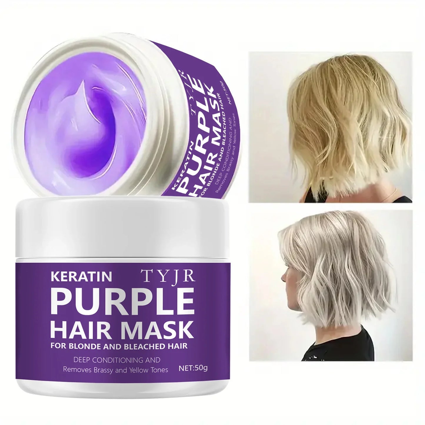 Purple Keratin Hair Mask – Smoothing & Nourishing Treatment 50g