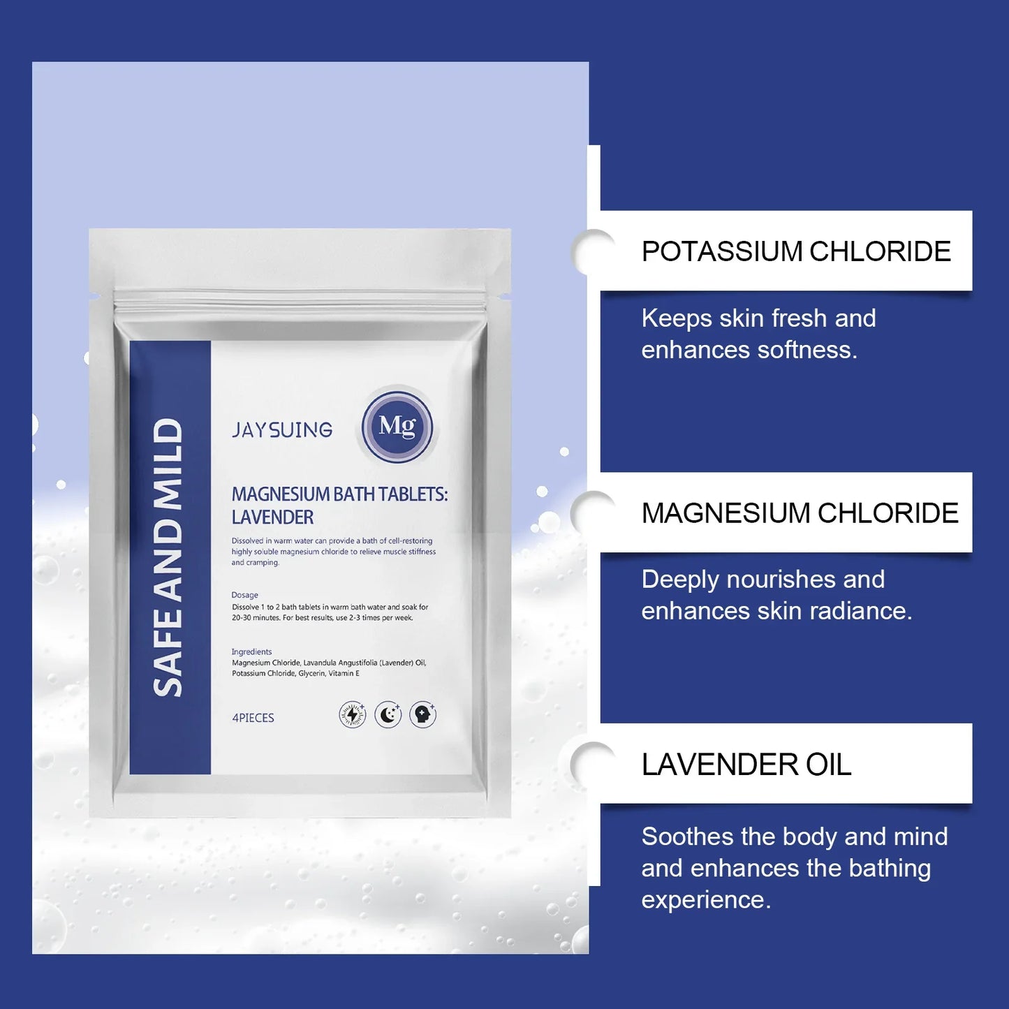 Aromatherapy Shower Steamers – Stress Relief Bath Tablets 4-Pack