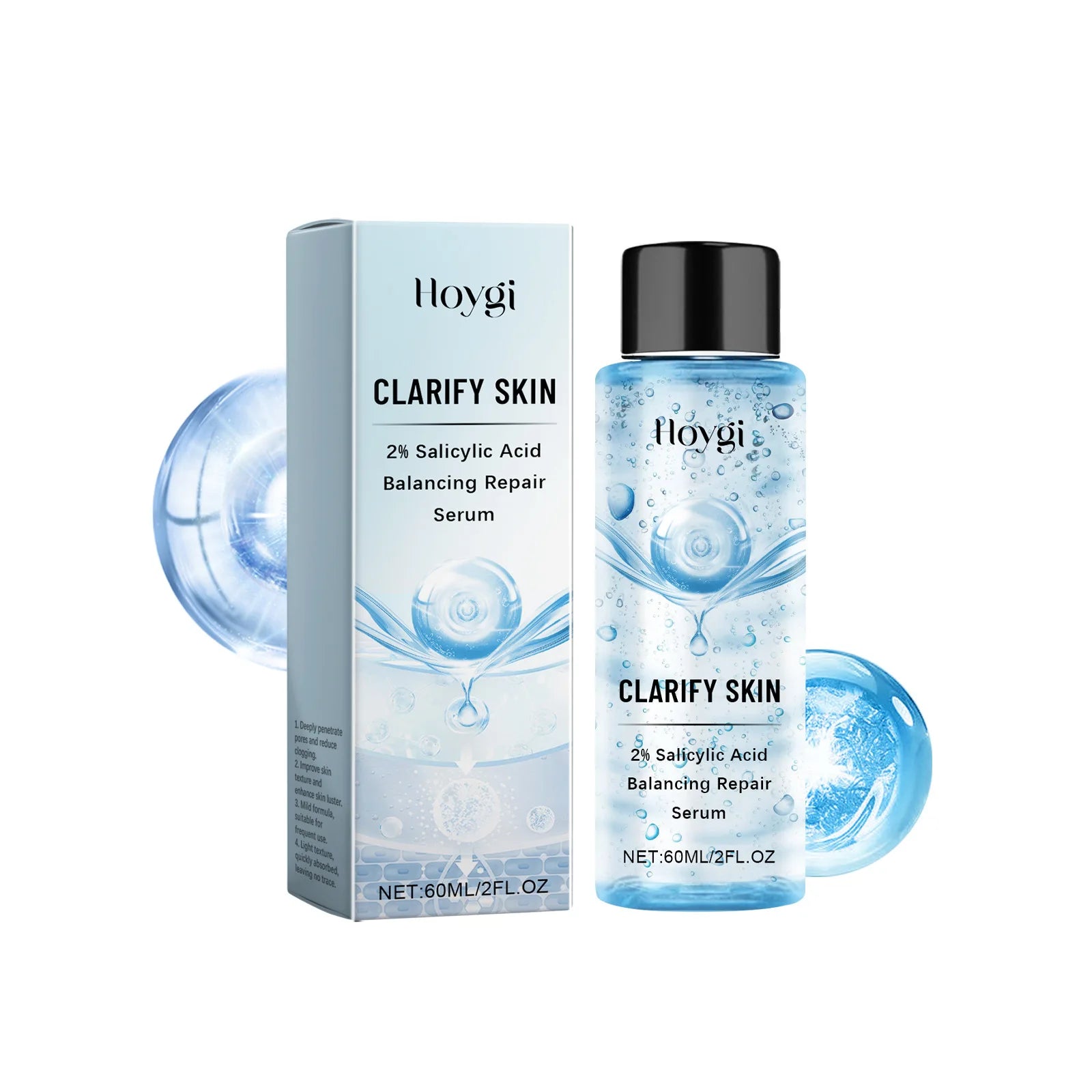 Salicylic Acid Facial Serum Gentle Shrink Pore Blackhead Removal Hydrating Oil Control Moisturize Water Light Beauty Face Serum Peaceful Pleasures Health and Wellness 60ml Boxed