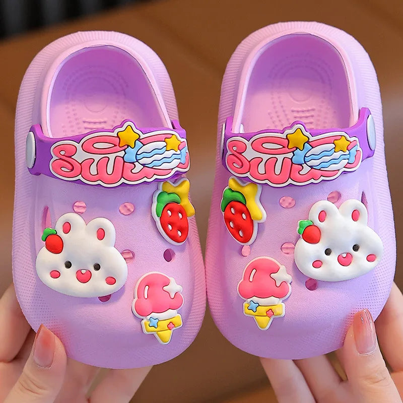 Kids Cartoon Slippers – Non-Slip Quick-Dry Sandals Boys & Girls