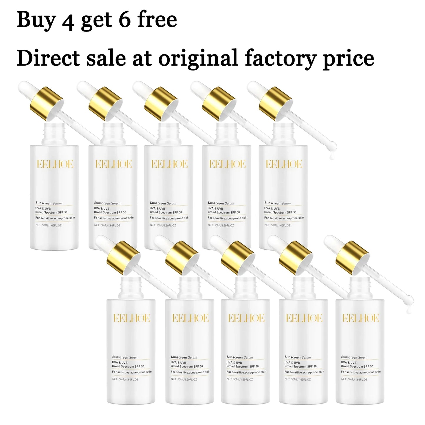 50ml Sunscreen Serum – Moisturizing, Non-Greasy SPF Facial