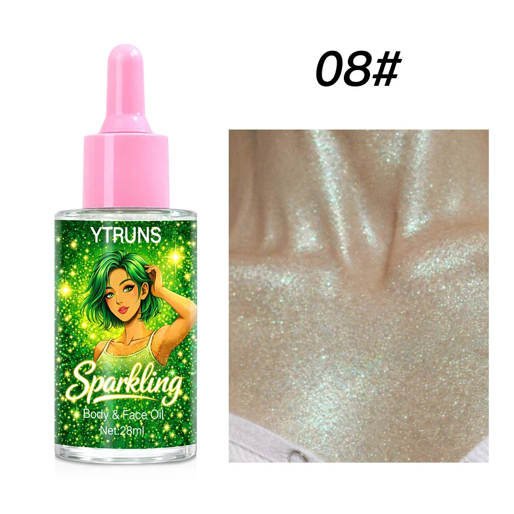 Shimmer Body Oil 28ml – Glow Highlighter & Glitter Oil