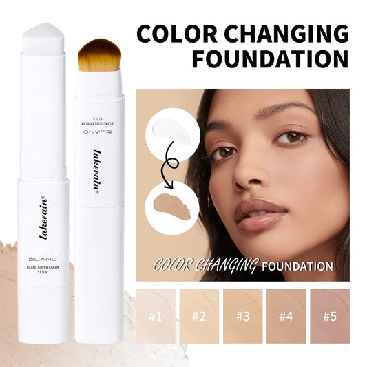 Lakerain Color-Changing Foundation Stick | Full Coverage Matte Foundation Stick Oasis Select
