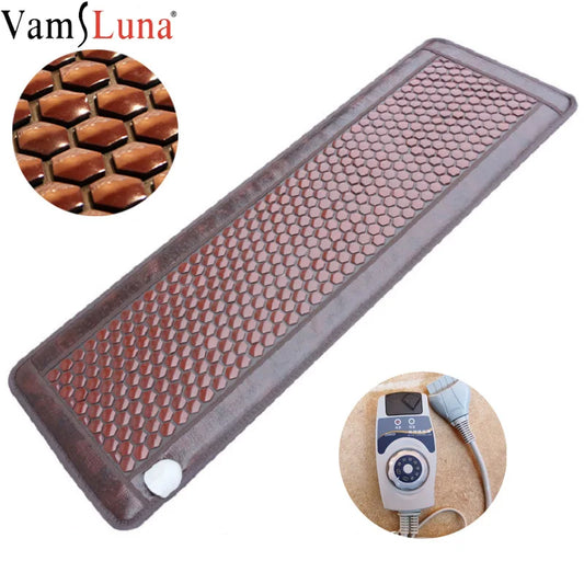 Electric Heated Jade Tourmaline Stone Massage Mat 50x150cm Heated Massage Mat Peaceful Pleasures Health and Wellness