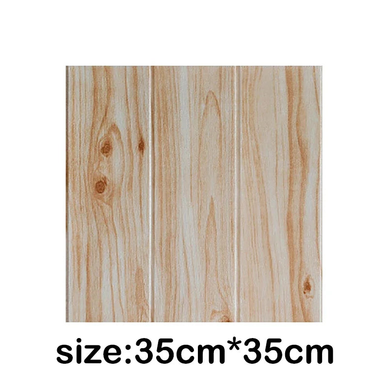 10-Pack 3D Wood Grain Peel & Stick Wall Tiles | Waterproof