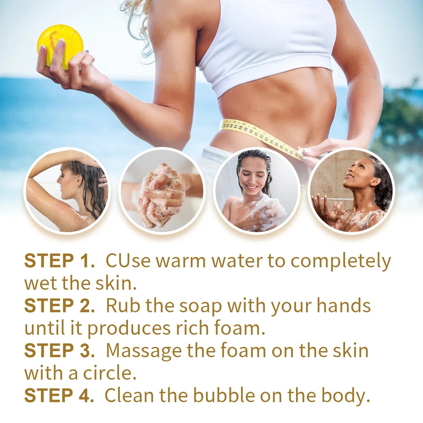 OceAura Ginseng Body Soap – Firming, Moisturizing & Slimming