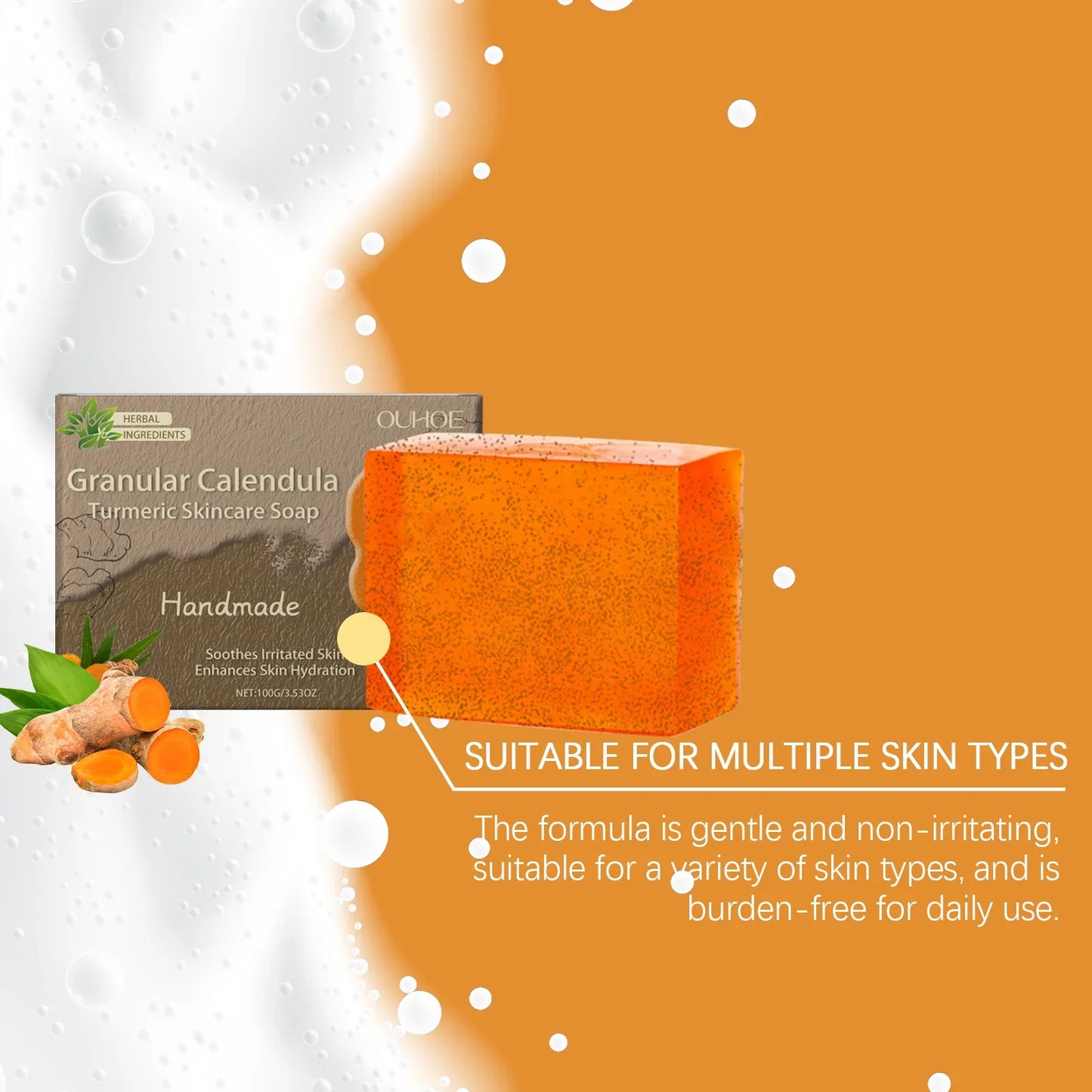 Calendula Handmade Body Soap – Moisturizing & Cleansing 100g