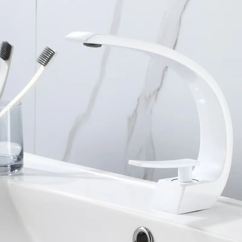 Black Brass Basin Faucet | Single Hole Deck Mount Mixer Tap