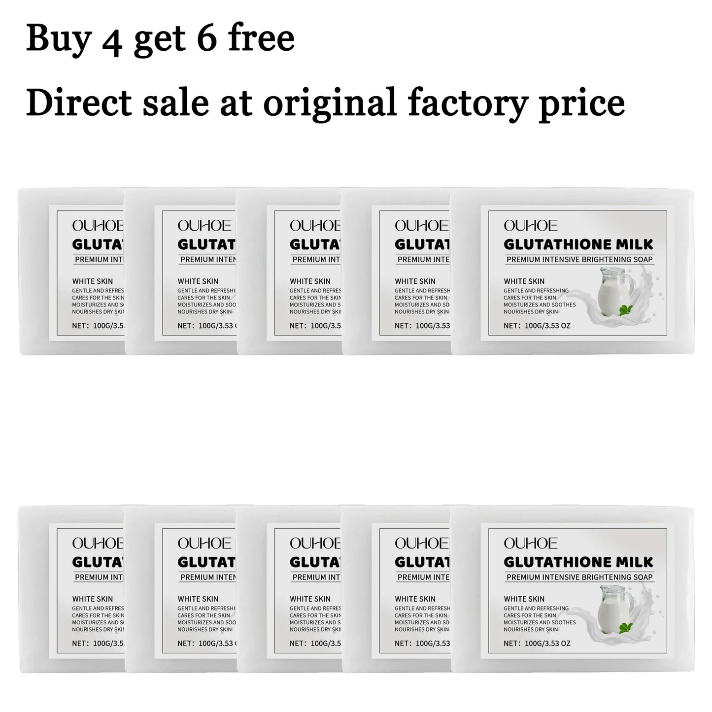 Glutathione Milk Body Soap – Moisturizing Pore Cleansing 100g