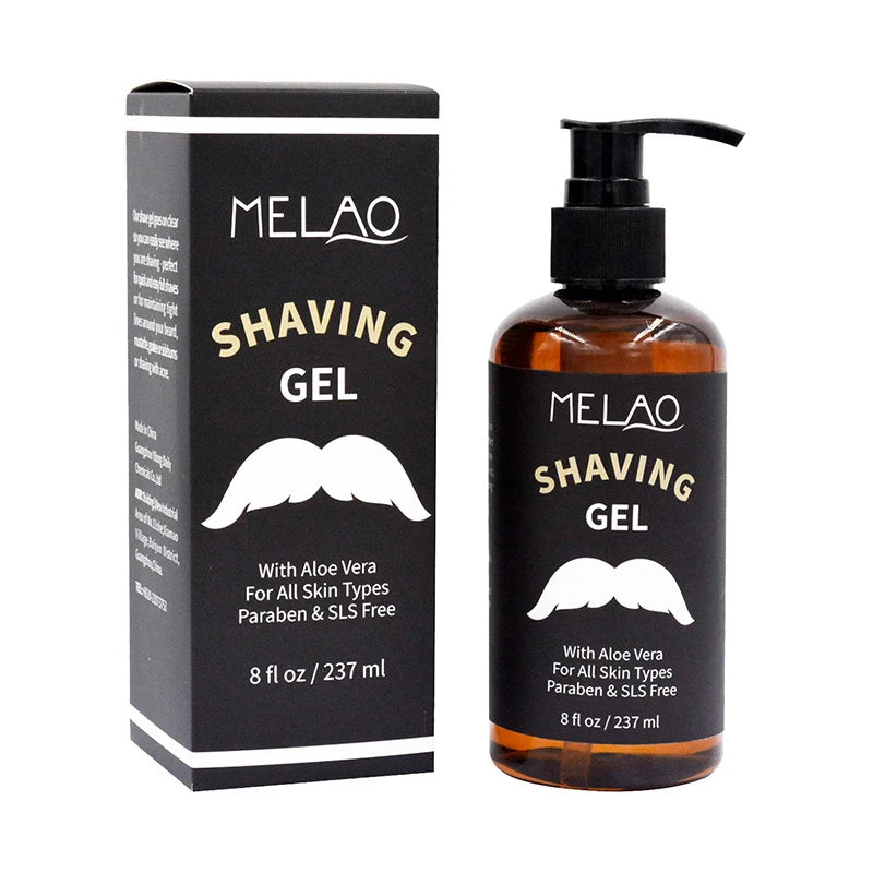 Men's shaving gel, refreshing shaving cream, beard softening, smooth shaving, amazing super-smooth shaving gel for senior men Peaceful Pleasures Health and Wellness black