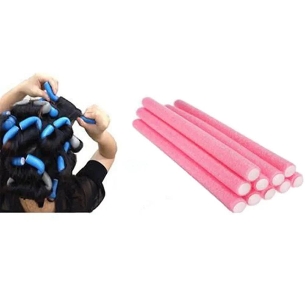10-Pack Foam Perm Curling Rods – No-Heat Hair Curlers