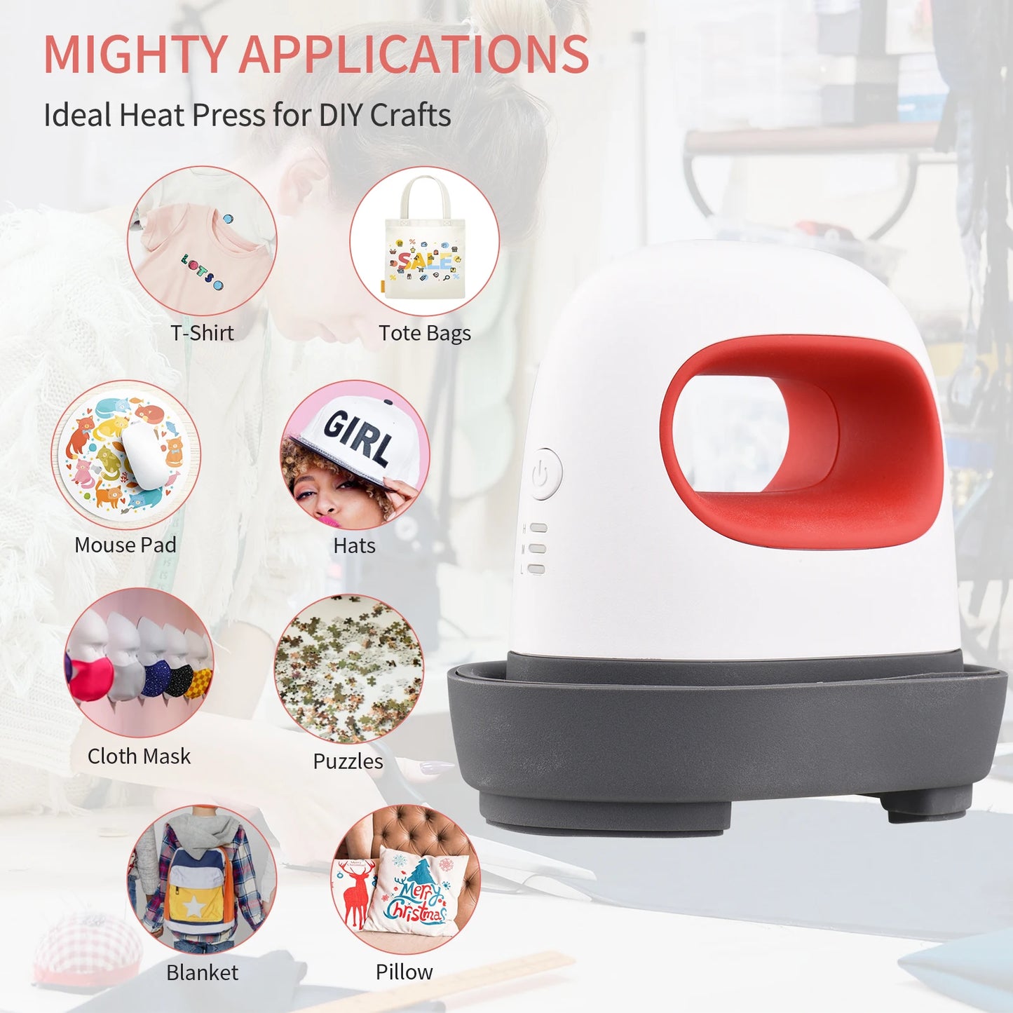 Mini Heat Press Machine | Portable DIY T-Shirt Transfer Iron