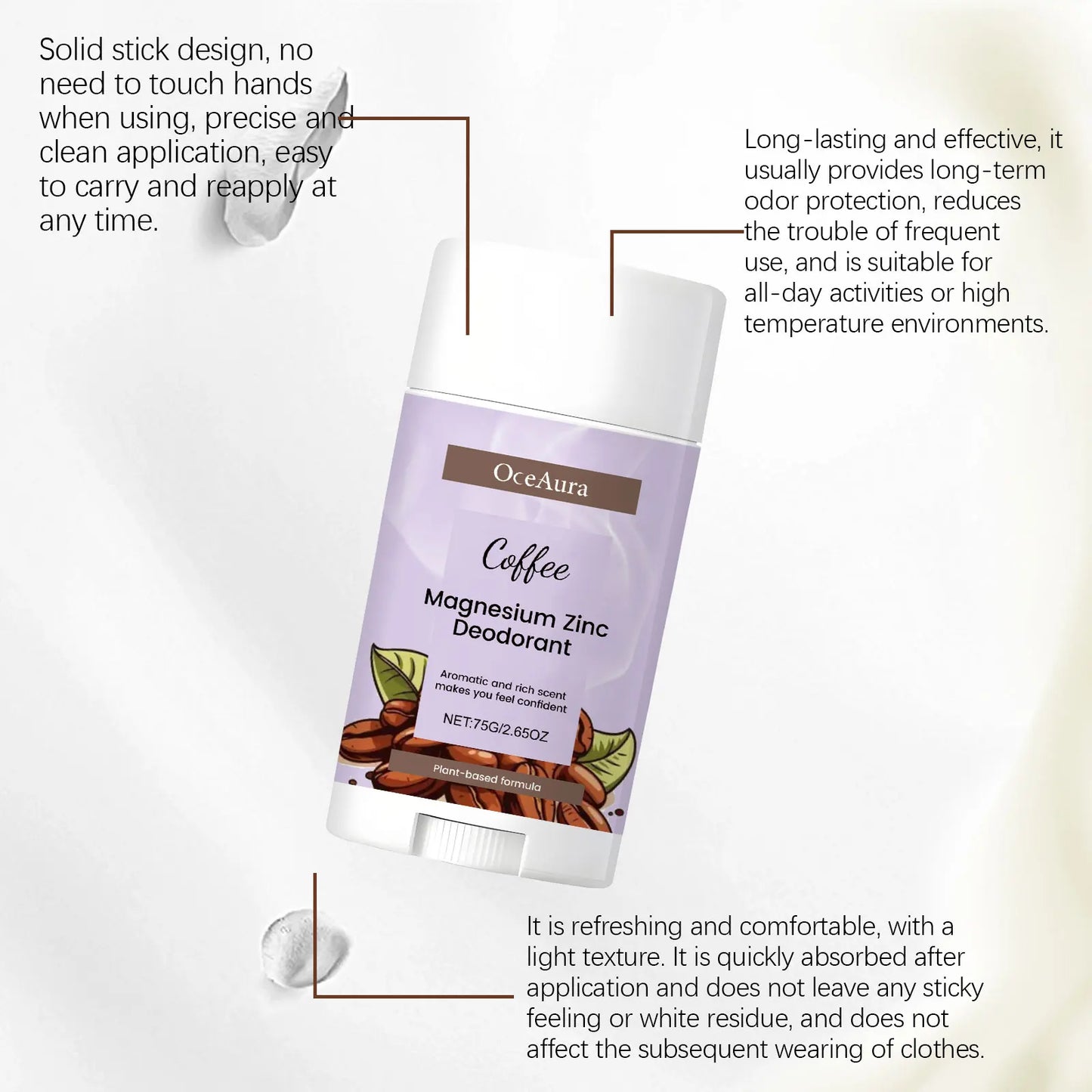 75g Moisturizing Body Deodorant Balm Stick – Alcohol-Free