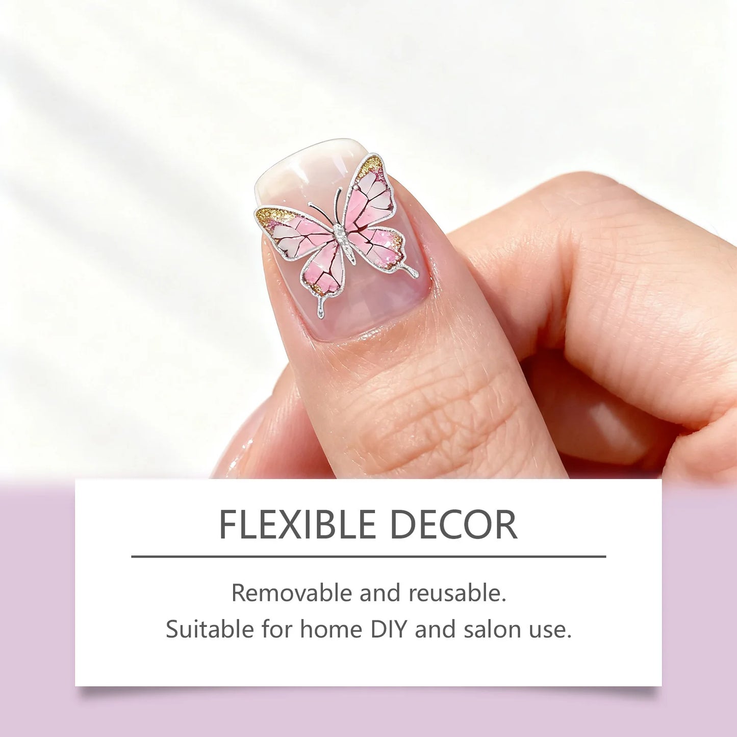 5D Self-Adhesive Butterfly Nail Stickers for Nail Art Peaceful Pleasures Health and Wellness