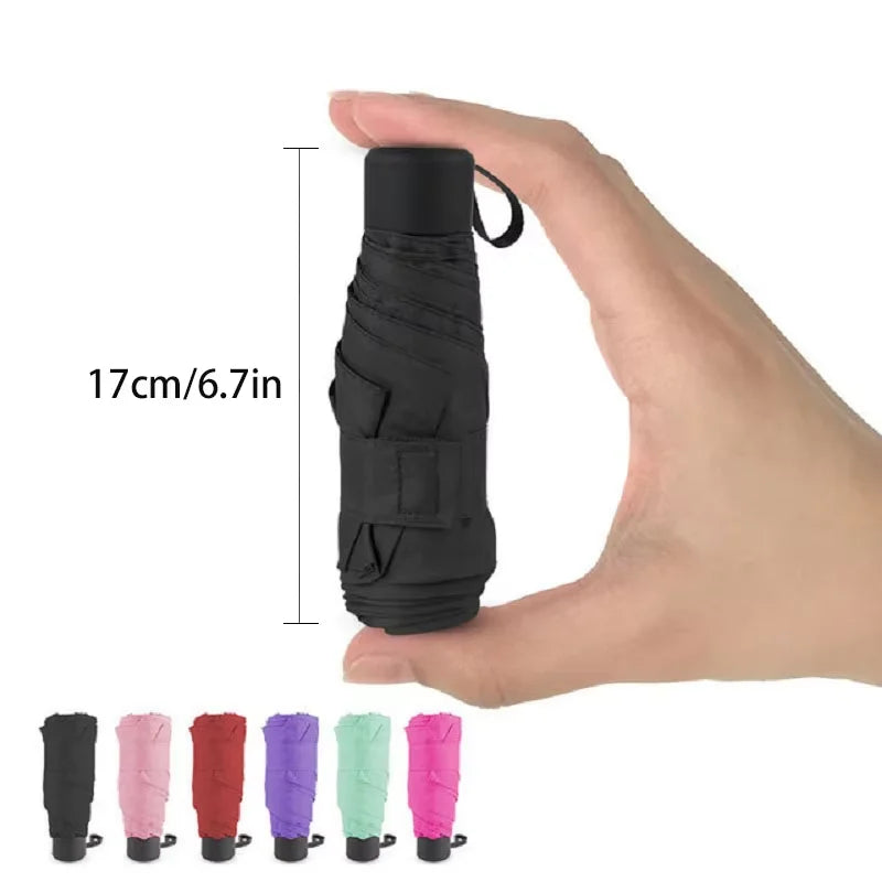Ultralight Windproof 5-Fold Pocket Umbrella – Sun & Rain