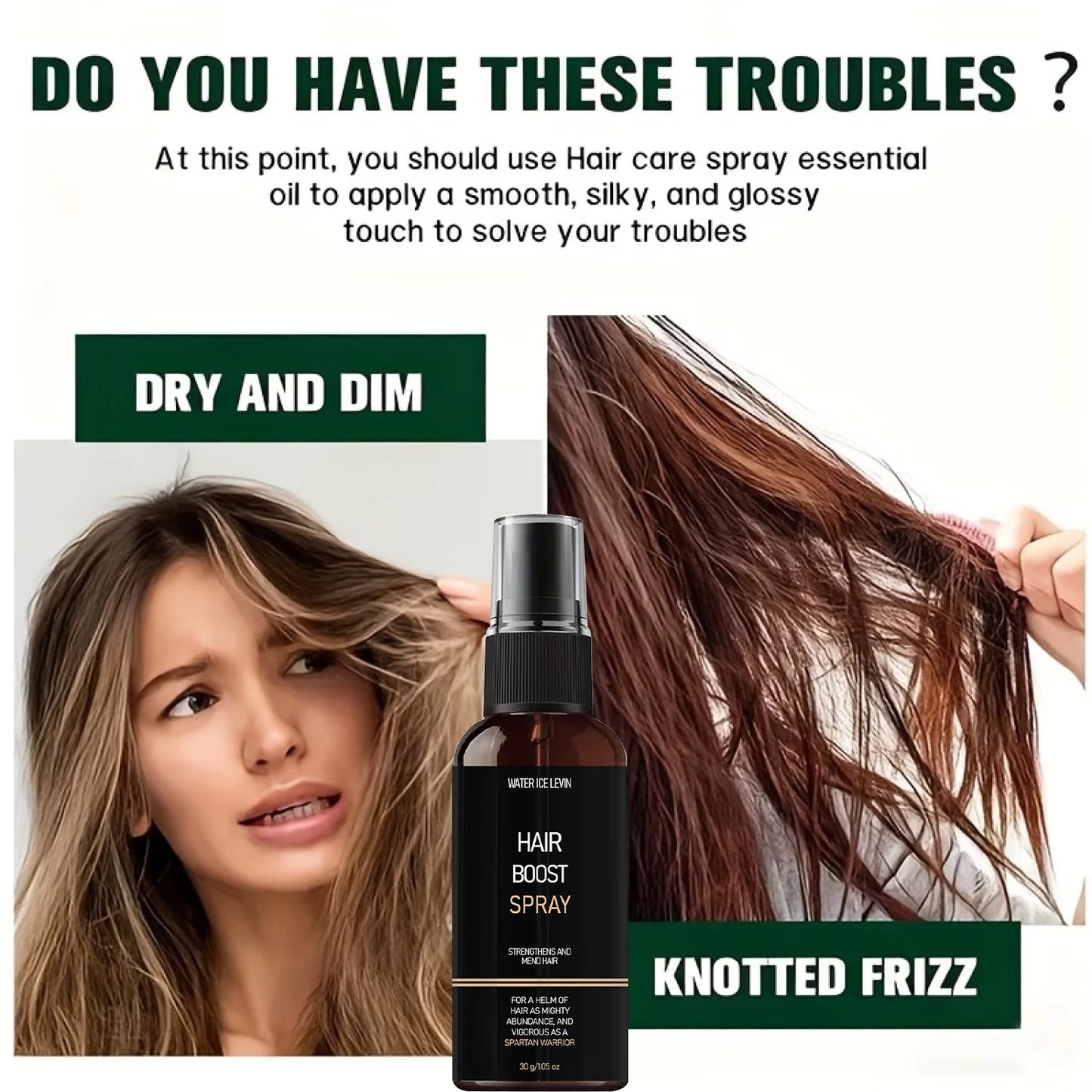 Hair Boost Spray – Biotin, Keratin & Hyaluronic Acid | 30g Leave-In Hair Spray Peaceful Pleasures Health and Wellness