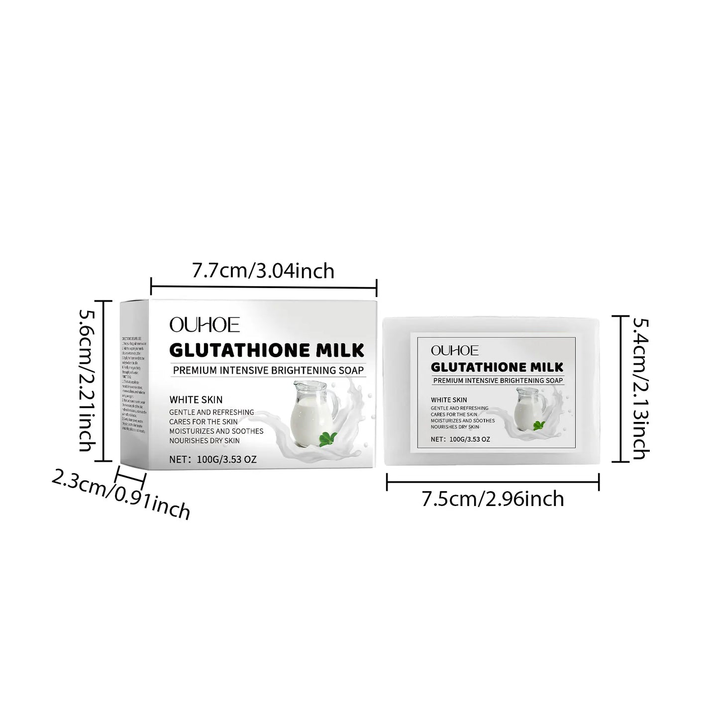 Glutathione Milk Body Soap – Moisturizing Pore Cleansing 100g
