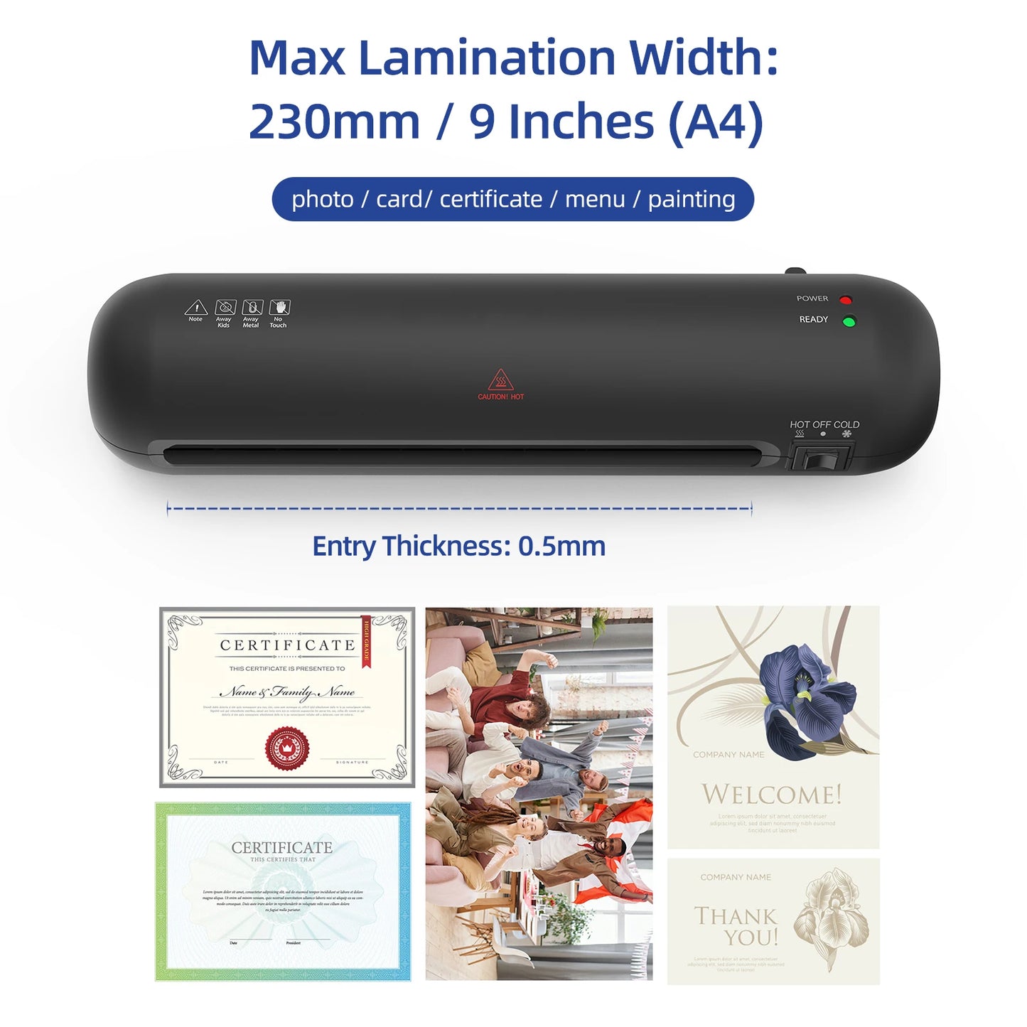 Bisofice A4 Laminator Set | Hot Cold, Paper Cutter & Puncher
