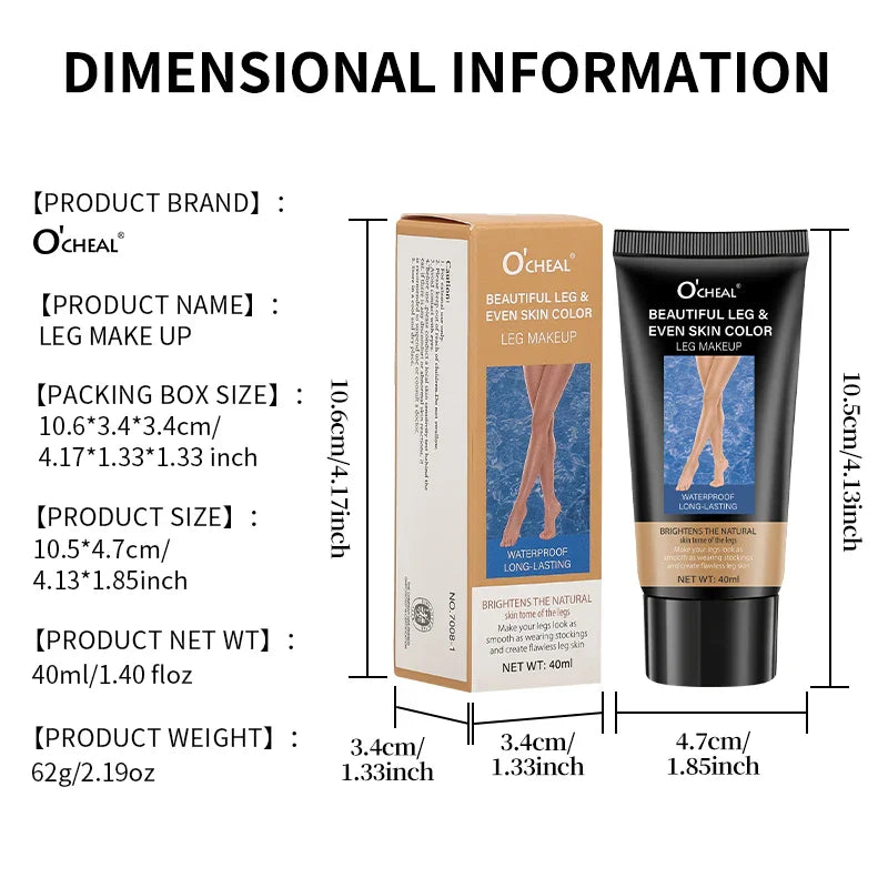 O'CHEAL Leg Cream – Squalane & Hyaluronic Acid Foundation
