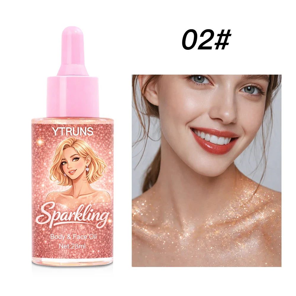 Shimmer Body Oil 28ml – Glow Highlighter & Glitter Oil